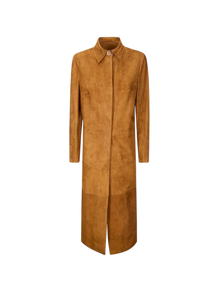  Salvatore Santoro Button Sheepskin Coat - Neutrals 