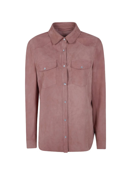  Salvatore Santoro Buttoned Suede Shirt - Pink 