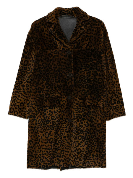  Salvatore Santoro Leopard-print Buttoned Coat - Brown 