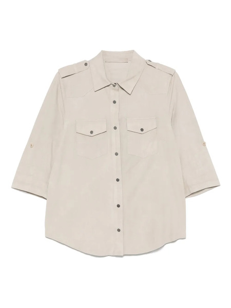  Salvatore Santoro Suede Shirt - Grey 