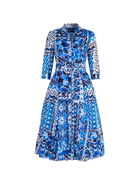  Samantha Sung Aster Midi Dress - Blue 