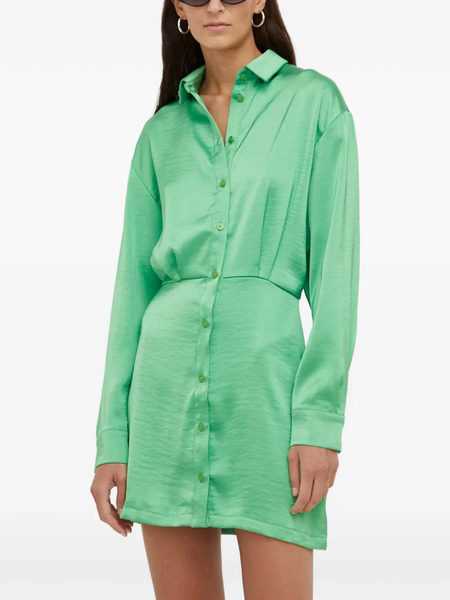  Samsoe Samsoe Buttoned Collared Mini Dress - Green 