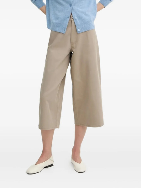  Samsoe Samsoe Cotton Cropped Trousers - Neutrals 