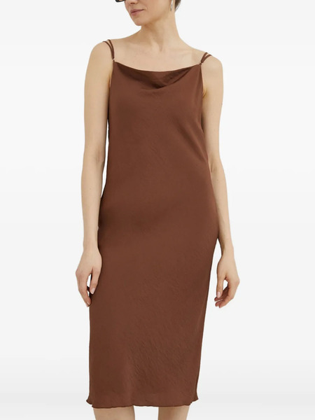  Samsoe Samsoe Cowl-neck Midi Dress - Brown 