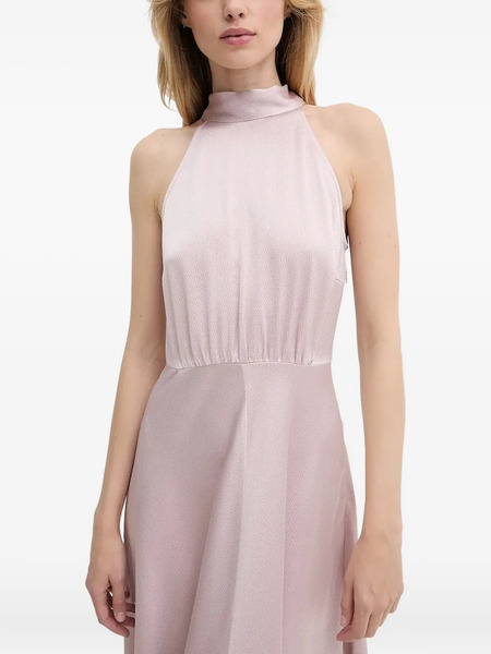  Samsoe Samsoe Halterneck Midi Party Dress - Pink 