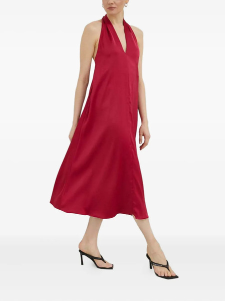  Samsoe Samsoe Halterneck V-neck Midi Dress - Red 