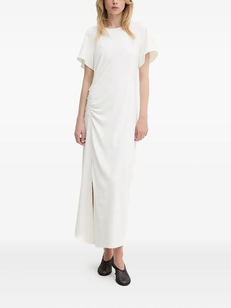  Samsoe Samsoe Ruched Midi Dress - White 