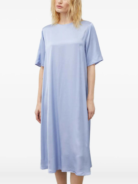  Samsoe Samsoe Sadenise Short-sleeve Keyhole Midi Dress - Blue 