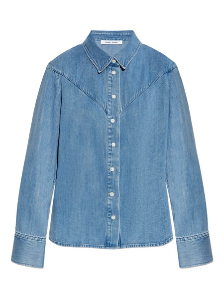  Samsoe Samsoe Samos Denim Button-up Shirt - Blue 