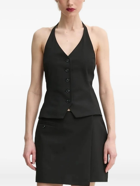  Samsoe Samsoe Saneem Halter-neck Button Top - Black 