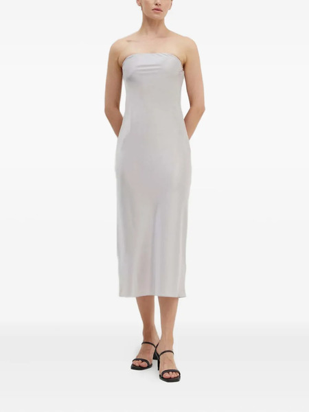  Samsoe Samsoe Strapless Midi Dress - Silver 