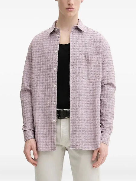  Samsoe Samsoe Textured Gingham Shirt - Purple 