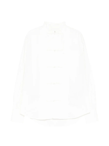  Samuel Guì Yang Mandarin Button Shirt - White 