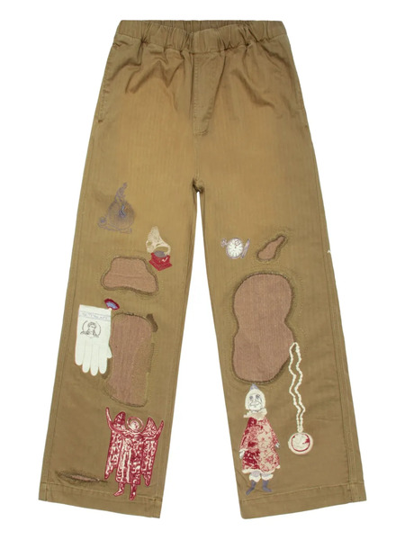  Samuel Zelig Antique Embroidered Trousers - Brown 