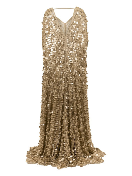  Sana Osmani Diva Sequin Maxi Dress - Gold 