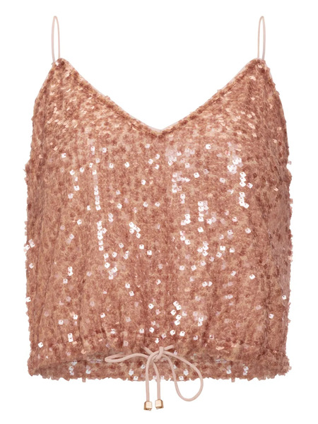  Sana Osmani Iris Sequin Drawstring Top - Pink 
