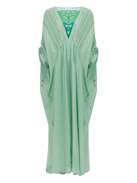  Sana Osmani Rhodes Cut-out Maxi Dress - Green 