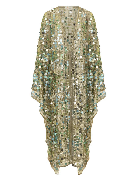  Sana Osmani Yasmin Sequin-embellished Cape - Neutrals 