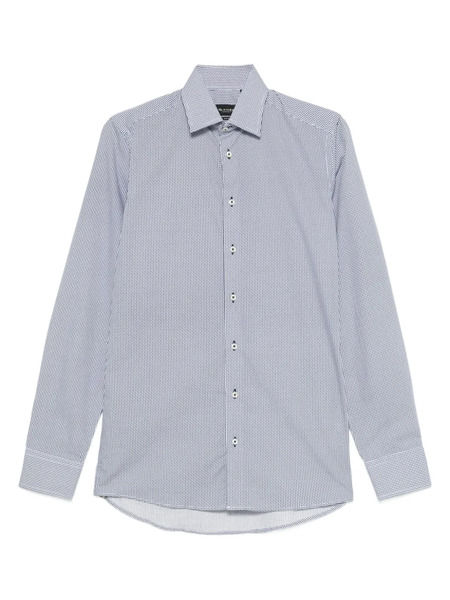  Sand Checked Long-sleeved Shirt - Blue 