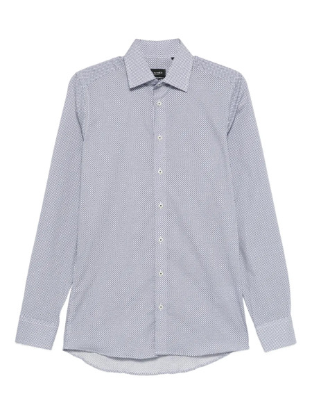  Sand Geometric-print Shirt - Blue 