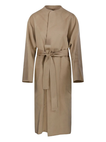  Sandbeige Belted Coat - Brown 
