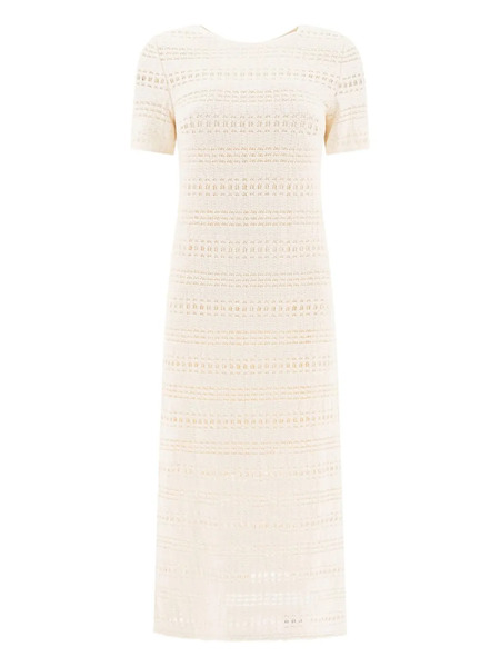  Sandbeige Short-sleeve Midi Dress - Neutrals 