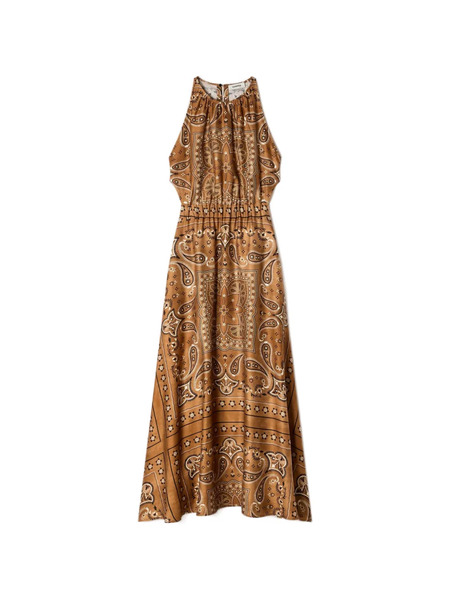  Sandro Bandana-print Maxi Dress - Brown 