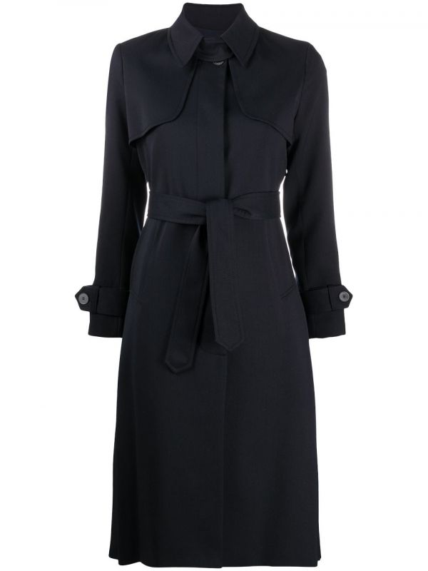  Sandro Belted Trench Coat - Blue 