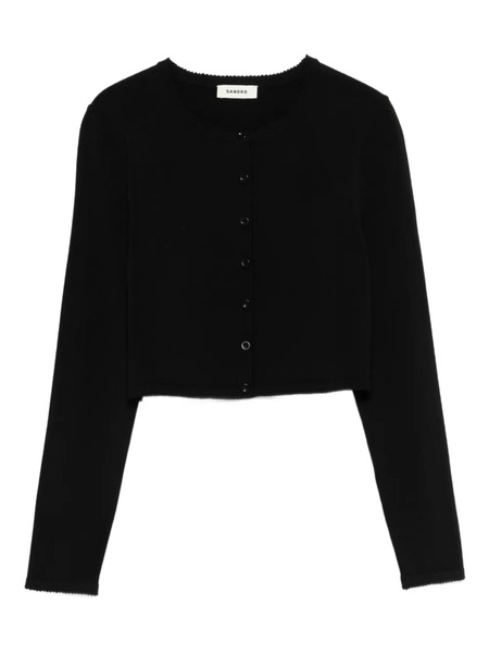  Sandro Button-fastening Cropped Cardigan - Black 