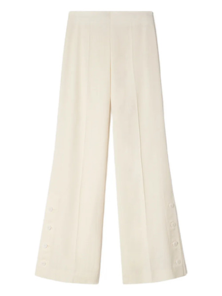  Sandro Button Palazzo Pants - Neutrals 