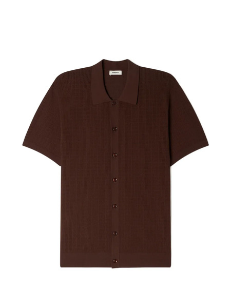  Sandro Button Short-sleeve Cardigan - Brown 