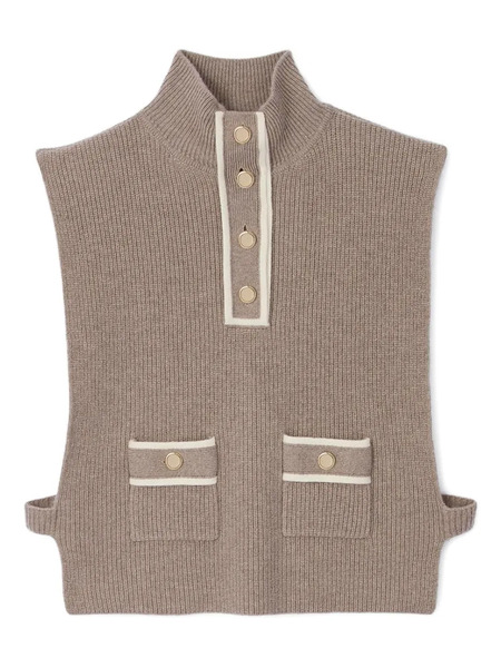  Sandro Buttoned Collar - Neutrals 
