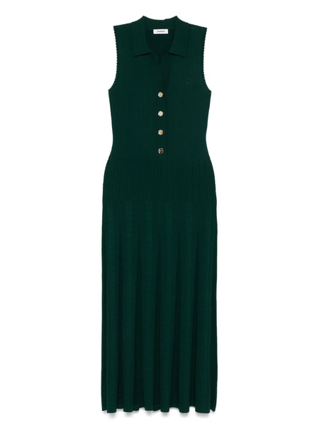  Sandro Cable-knit Maxi Dress - Green 