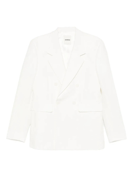  Sandro Double-breasted Blazer - White 