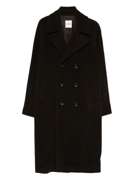  Sandro Double-breasted Coat - Brown 