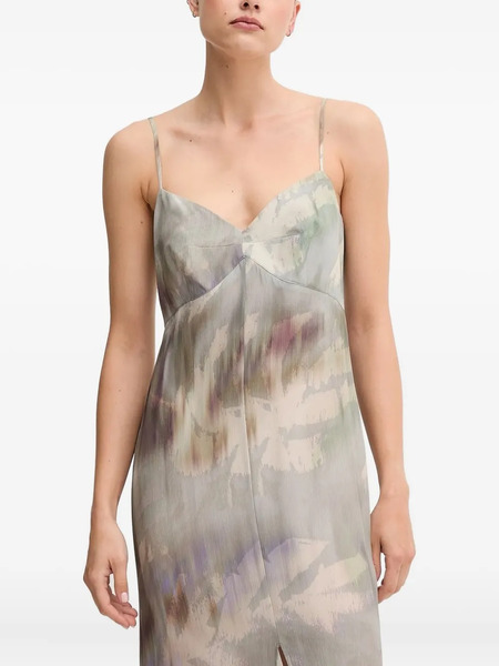  Sandro Ferrone Abstract-print Maxi Dress - Grey 
