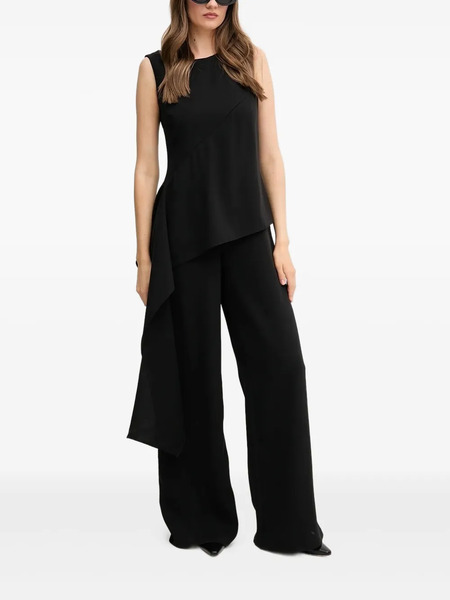  Sandro Ferrone Asymmetric Draped Jumpsuit - Black 