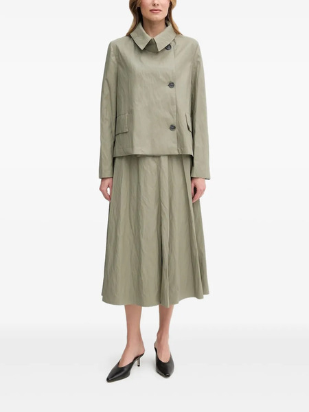  Sandro Ferrone Asymmetrical-fastening Button Coat - Green 