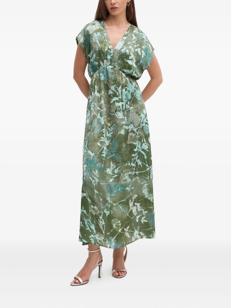  Sandro Ferrone Floral-print Midi Dress - Green 