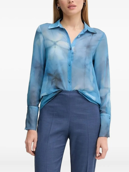  Sandro Ferrone Floral-print Shirt - Blue 