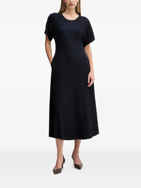  Sandro Ferrone Pleated A-line Midi Dress - Blue 