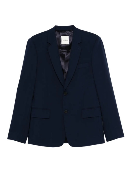  Sandro Flap-pocket Buttoned Blazer - Blue 