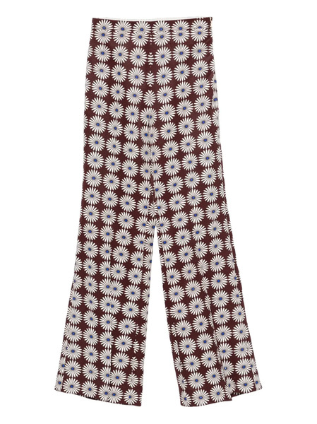  Sandro Floral-print Palazzo Pants - Brown 