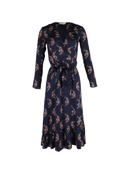  Sandro Floral-print Wrap Dress - Blue 