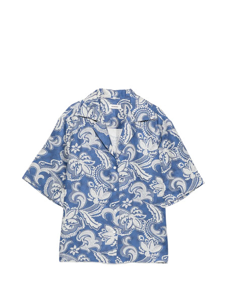  Sandro Floral Printed Short-sleeve Shirt - Blue 