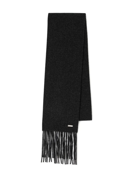 Sandro Fringed Wool Scarf - Grey 