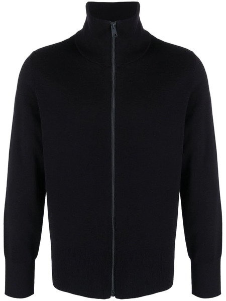  Sandro High-neck Zip-up Cardigan - Blue 