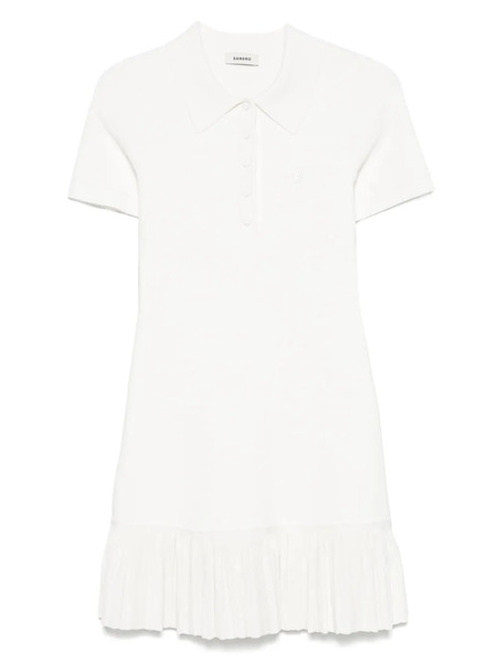  Sandro Jersey Mini Dress - White 