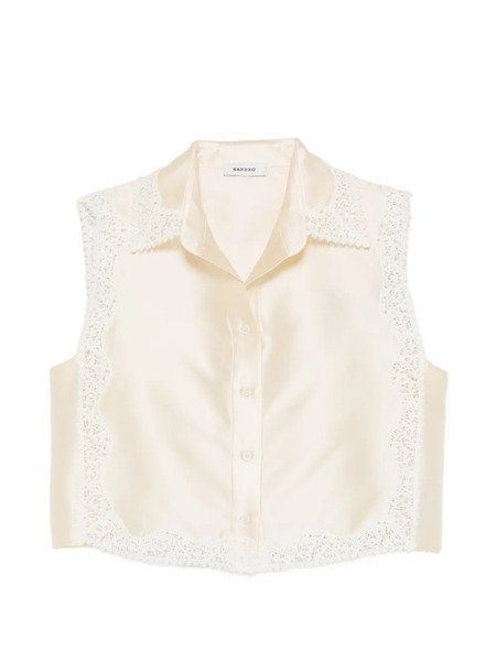  Sandro Lace-panel Shirt - Neutrals 