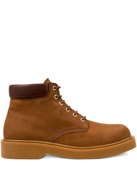  Sandro Lace-up Leather Hiking Boots - Brown 